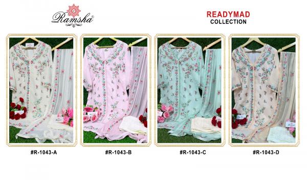 Ramsha R 1043 Readymade Designer Pakistani Suit Collection
